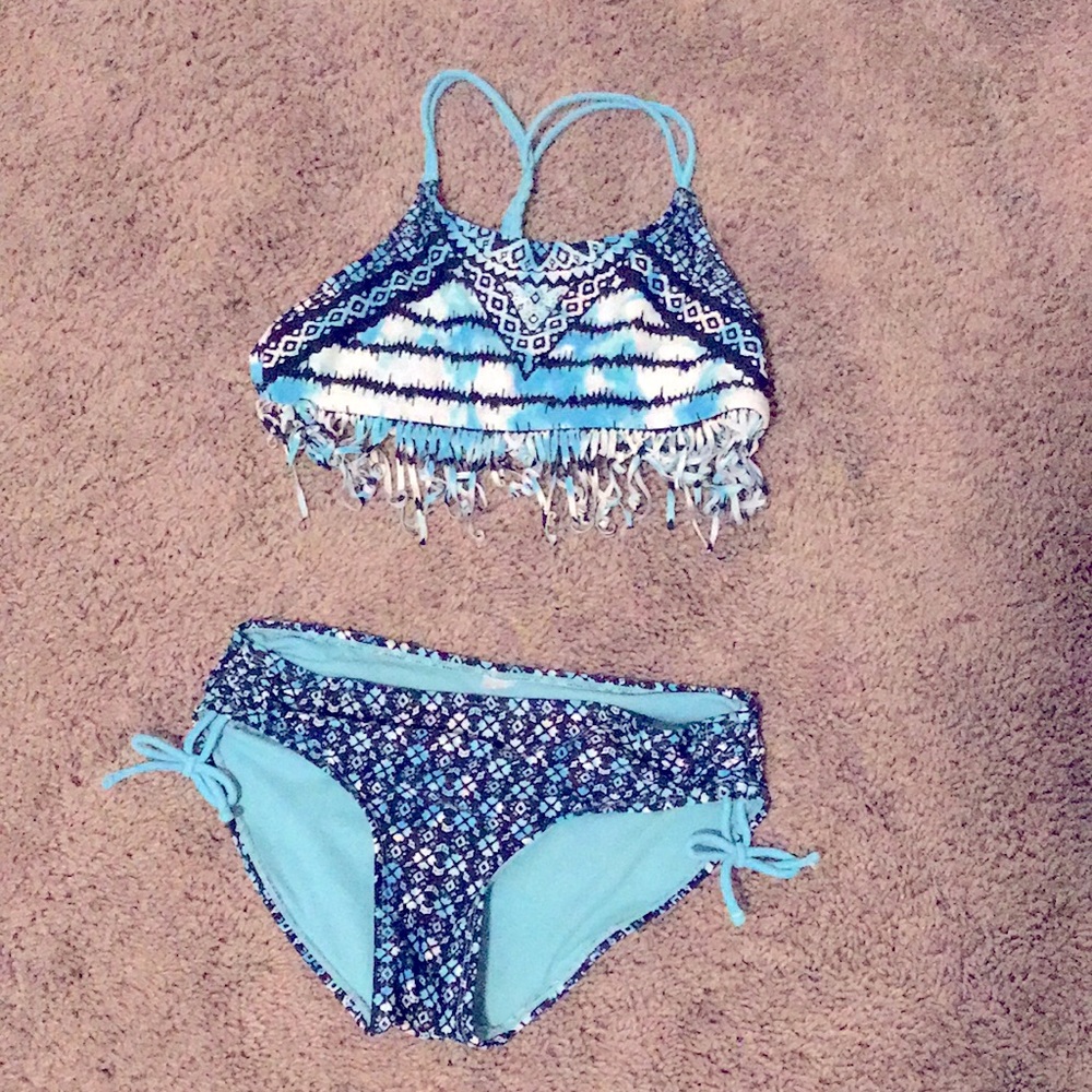 Blue justice bikini bathing suit